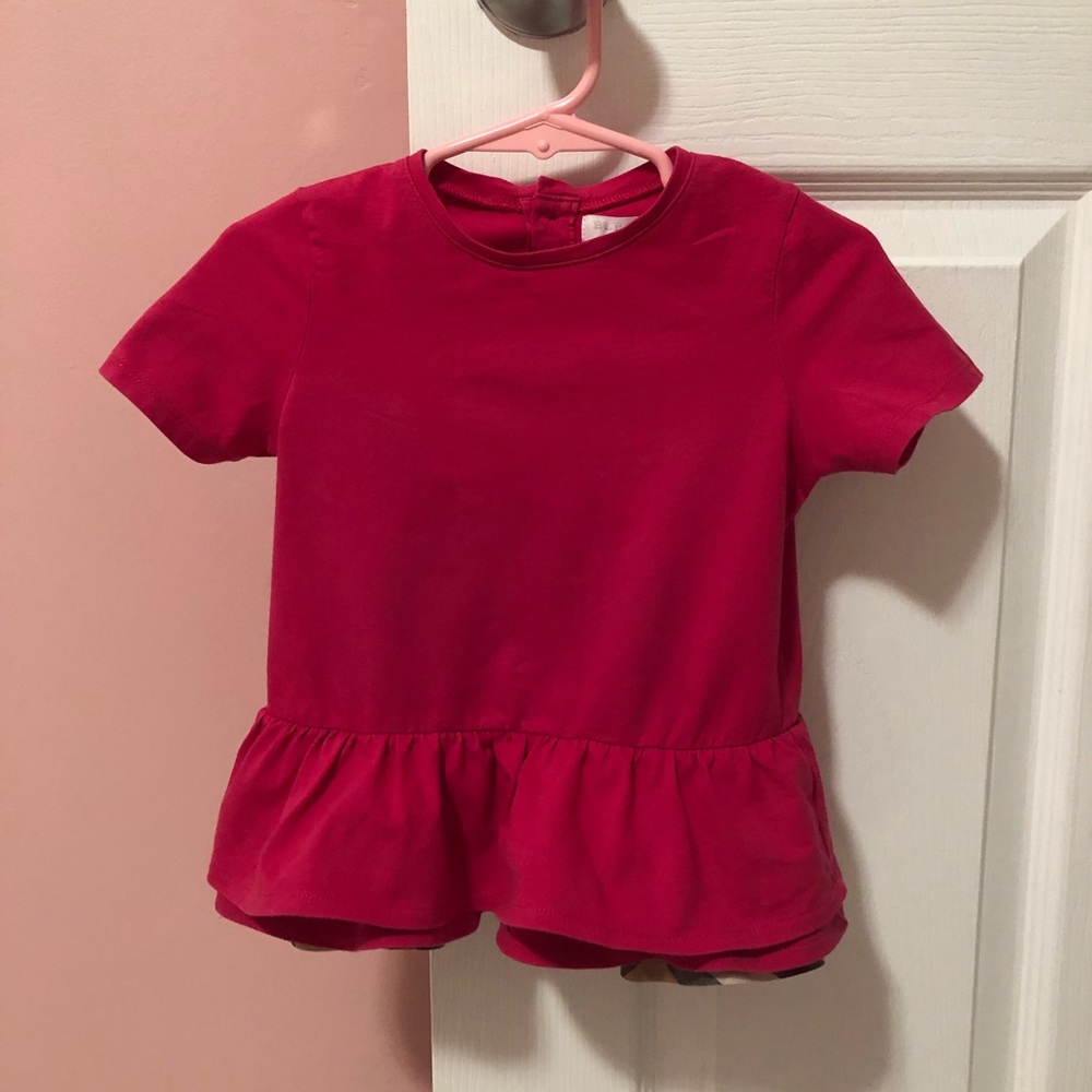 Burberry pink cotton t-shirt. Size 3Y.